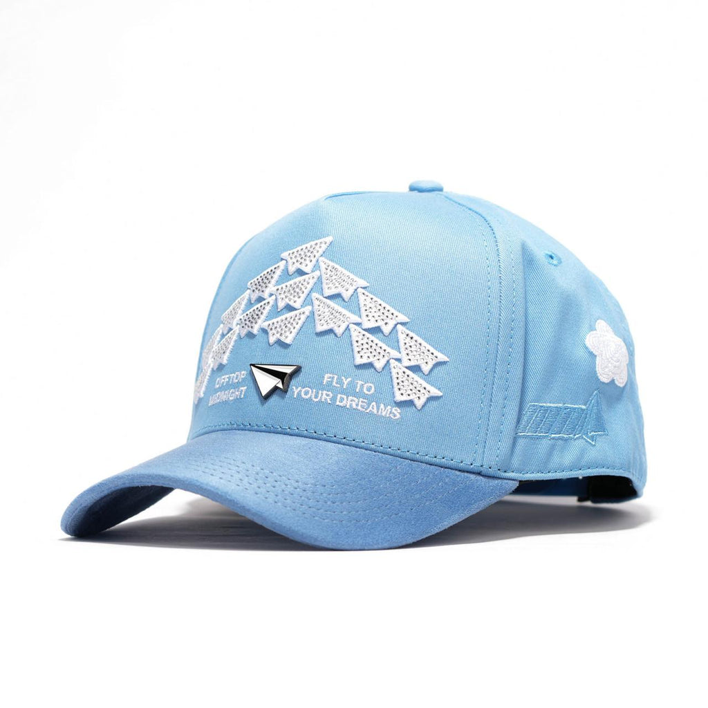 GORRA OFFTOP X MIDNIGHT PAPERPLANES BEIGE AZUL
