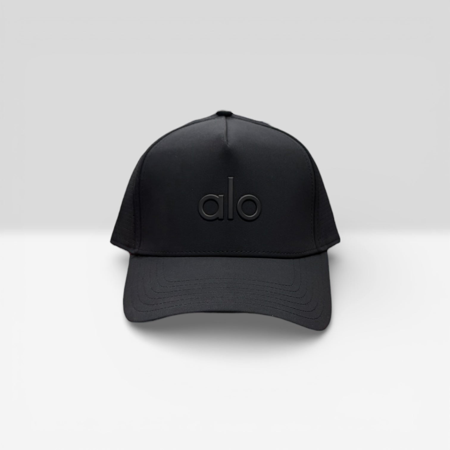 ALO CAP PERFORMANCE OFF-DUTY BLACK/BLACK UNITALLA – JV CAPS