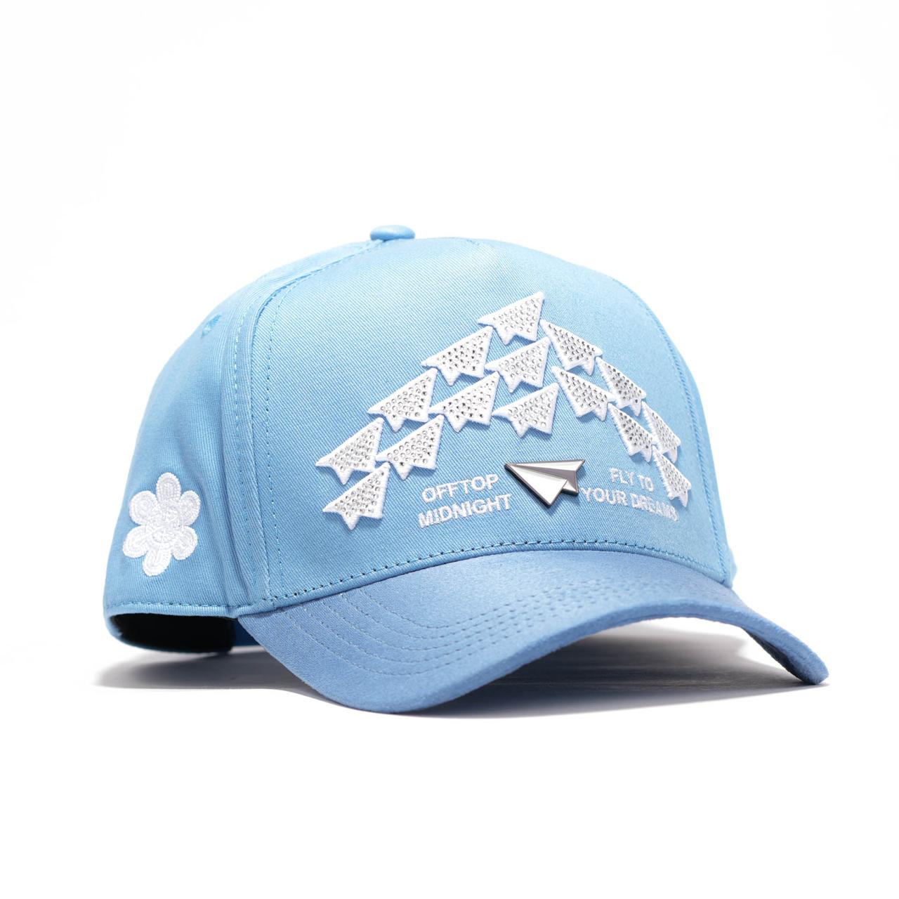 GORRA OFFTOP X MIDNIGHT PAPERPLANES BEIGE AZUL