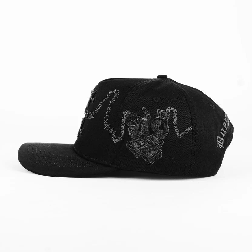 TOTO CAPS - MALA-BUENA RACHA TOTAL BLACK  X TONY AGUIRRE