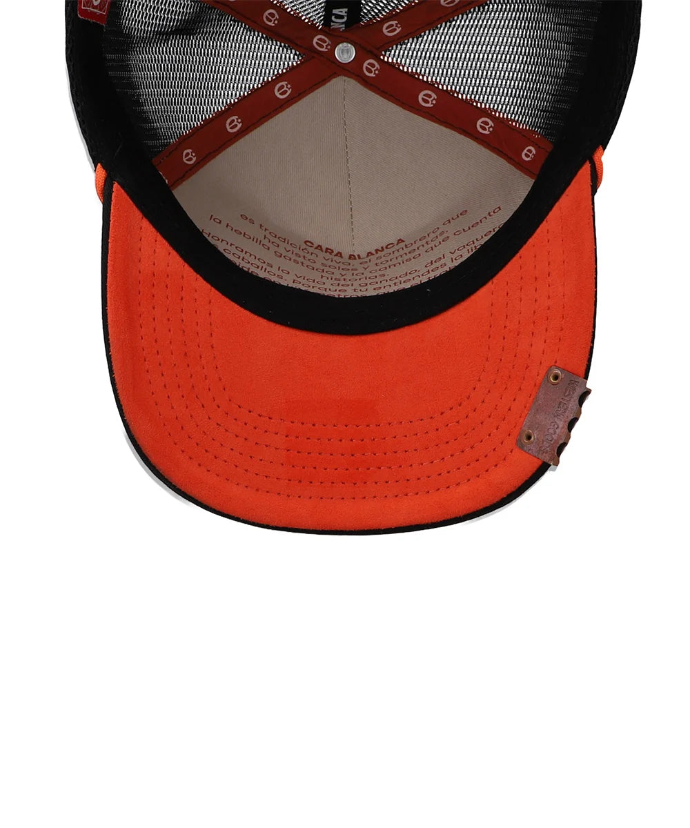Gorra Cara Blanca The Legend Orange Negra