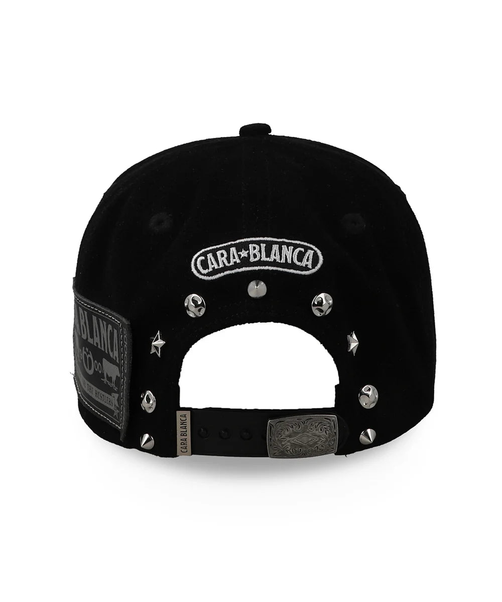 Gorra Cara Blanca Buckle Crown Negra