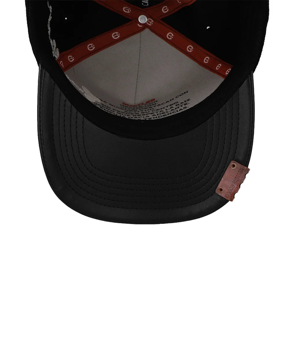 Gorra Cara Blanca Buckle Crown Negra