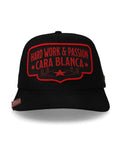 Gorra Cara Blanca Double Line Star Negra